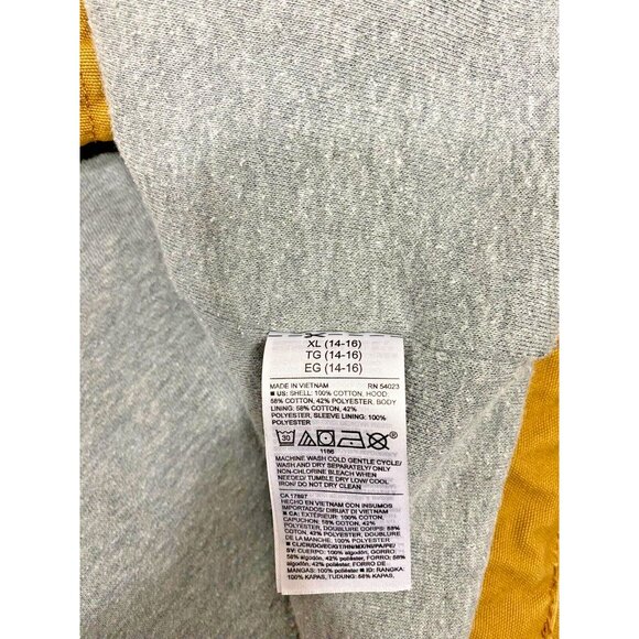 Old Navy Work Wear Canvas Chore Barn Utility Jacket Lined Fleece Youth XL 14-16 - Picture 5 of 9